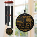 Personalized Piano Memorial Wind Chime – “Their Melody Lives On” Custom Name & Years – Music Lover Sympathy Gift for Loss of Loved One – Outdoor Remembrance Windchime Tribute for Musicians by AlpadilCo