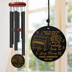Personalized Piano Memorial Wind Chime – “Their Melody Lives On” Custom Name & Years – Music Lover Sympathy Gift for Loss of Loved One – Outdoor Remembrance Windchime Tribute for Musicians by AlpadilCo