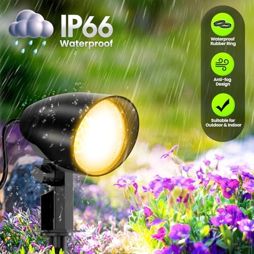 ZZXX 20W Outdoor Spotlight 120V Landscape Lighting, 1880LM 2700K Yard Light - Image 3