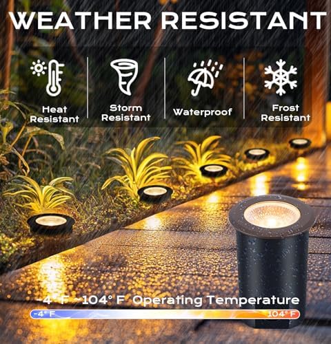 CLOUDY BAY [6 Pack] 9W LED Landscape Well Lights,2700K/3000K/3500K/4000K/5000K Selectable,Low Voltage 12V/24V Ground Lighting,Waterproof Outdoor In Ground Lights for Uplights,Bronze - Image 7