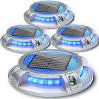 SIEDiNLAR Solar Driveway Lights Outdoor 4 Modes, 40 LEDs 4 Pack Blue/White by Siedinlar
