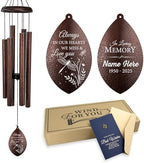 ASTARIN Personalized Sympathy Wind Chime, Deep Tone Wind Chimes for Outside, Sympathy Gifts for Loss of Mom, Bereavement Gifts for Funeral/Condolences/Memorial(Produced in Texas) by Astarin