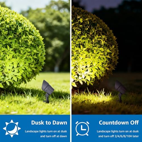 SUNVIE 6W LED Low Voltage Landscape Lighting Kit 3000K, Dusk to Dawn, 8 PCS - Image 4