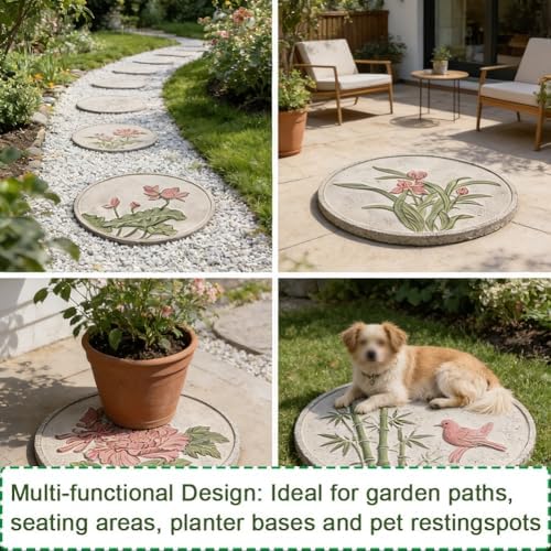 Garden Stepping Stones - Outdoor Landscape Stepping Stones for Courtyard Decoration and Lawn Paving - Image 4