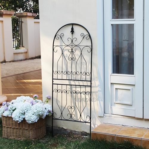 Trellis for Climbing Plants 59" H x 22" W Metal Unique Design Decorative Garden Structure Weather-Resistant Trellises Outdoor Decor Flowers Roses Vine Ivy Clematis 1 Pack - Image 6