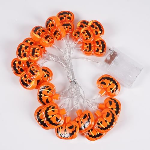 CAKERS Creative Halloween Fairy Lights|Warm White Light Novelty String Lights|Led Hanging Copper Wire Lights|Night Lamps for Party Home Office Decor,L,3m(9.8ft)-20LED-Battery - Image 2
