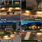 VOLISUN 12 Inch Retaining Wall Lights, 2700K Hardscape Lighting, 8 Pack - Image 6
