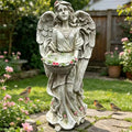 24.8" Resin Angel Garden Statue Bird Feeder Water Basin Yard Decor by Unknown