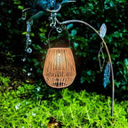 TEHAUX Solar Lantern Rattan Decorative Led Light for Outdoor Patio Hanging Solar Lamp Sturdy Design for Courtyards Gardens and Balconies for Ambient Garden Decor - Image 3