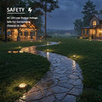 GOODSMANN Outdoor Low Voltage Well Lights 4W LED 12V In-Ground Landscape Spot Lighting 4PK Deck Lights Kit with Hardwired Connectors 200 Lumen 2800K Warm White Bronze Finish Up Light - Image 3