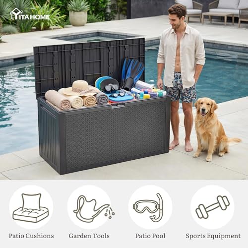 YITAHOME 95 Gallon Outdoor Storage Deck Box - Image 5