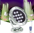 Submersible LED Fountain Lights - Swimming Pool Light, AC12V/24V RGB With Remote Control Pond Spotlight, IP68 Waterproof Underwater Landscape Light, Eclairage Sous Marin(Warm White Light,24W) by Unknown