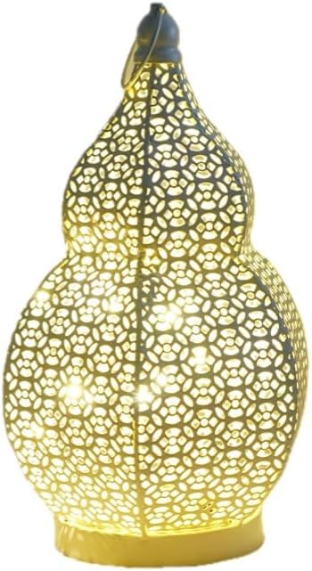 Moroccan Style Vintage Lantern Metal Decorative Table Lamp 9.84" Tall Moroccan Lantern Decorative Candle Holder Lamp for Home Living Room Bedroom Garden Yard Weddings Parties 03 by Ykybhx