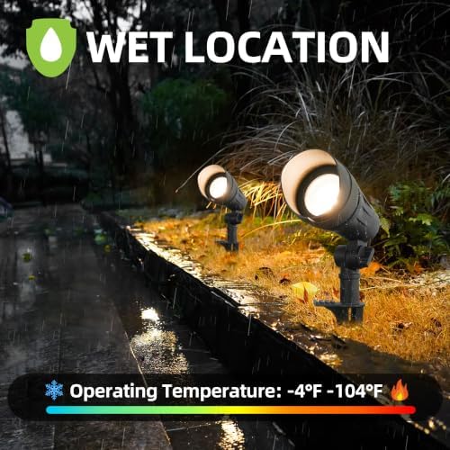 hykolity Low Voltage LED Landscape Spotlights, Aluminum Spot Lights Outdoor - Image 4