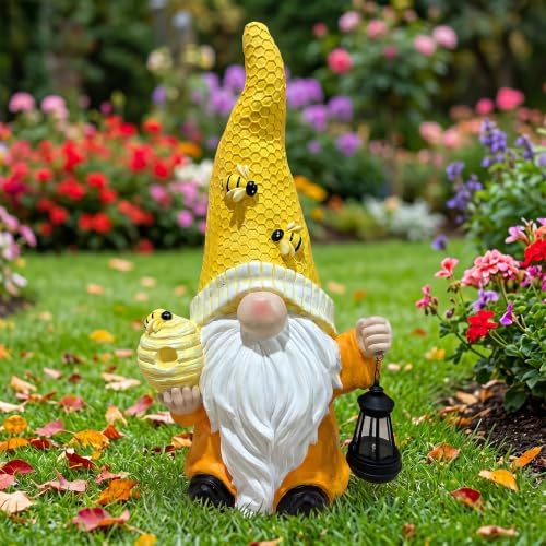 Magnesium Oxide Tree Spirit Old Man Statue with Bee Decor Garden Sculpture Ornament - Image 6