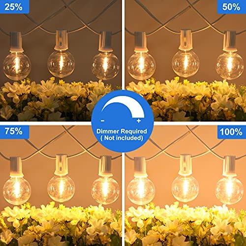 Bosceos Outdoor G40 LED Globe String Lights 25FT Shatterproof Waterproof - Image 7