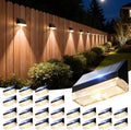 VOLISUN Fence Lights Solar Powered, Dusk to Dawn Solar Fence Lights Outdoor Waterproof with Warm White LED Spot Lens, Solar Light for Fence, Yard, Wall, Backyard, Railing, Deck, and Patio, 24 Pack by VOLISUN