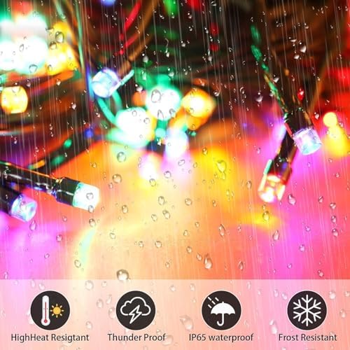 SyouHome Solar String Lights Outdoor, 4 Pack 400 LED Solar Christmas Lights - Image 3
