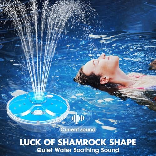 Upgraded Pool Fountain with Remote,Floating Pool Fountain with Lights-Blue - Image 4
