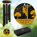 Personalized Lineman Memorial Wind Chime – “in Loving Memory of” Custom Name & Years – Sympathy Gift for Utility Worker Families – Outdoor Remembrance Windchime for Loss of Loved One by AlpadilCo