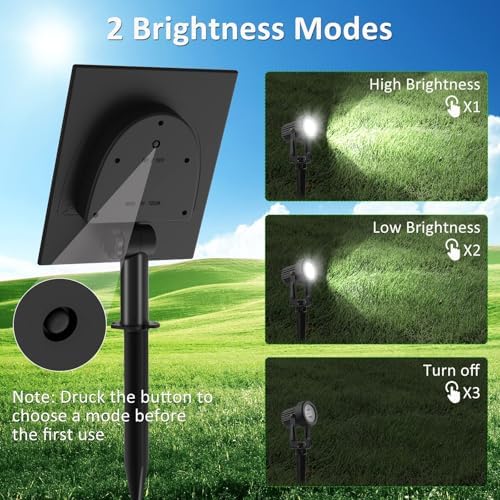 T-SUNUS Solar Landscape Spotlights 4-in-1 White 6000K Outdoor Garden Flag - Image 3
