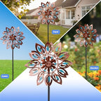Wind Spinners for Outdoor Yard Decor, 360 Degrees Swivel Outdoor Metal Wind Spinner, 62" Wind Sculptures Garden Decor for Patio Lawn Yard - Image 5