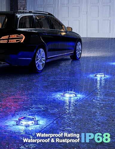 VOLISUN Solar Driveway Dock Deck Markers Marine Lights 8 Pack,9 Colors in 1 Led IP67 Waterproof Outdoor Warning Step Lights for Driveway Sidewalk Walkway Pathway RGB - Image 4