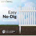 Zippity Roger Rabbit Garden Fence, White Vinyl DIY No Dig Kit - Image 2