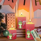 Cozeyat Flameless Bullet Floating Candles with Remote Control Set of 3, Red Christmas Frog Pattern Electric Candles Christmas Decoration, 4/6H Timer Waterproof Tea Lights Candles - Image 5