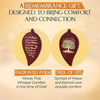 32 Inch Leaf Black Memorial Wind Chimes for Loss of Loved One Sympathy Gift - Image 2