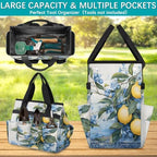 Lemon Fruit Garden Tool Bag Organizer Heavy Duty Lemon Plant Leaves Gardening Tote Bag with 10 Pockets for Women Men Gardening Gifts - Image 4