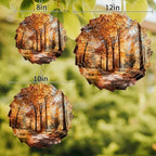 10 Inch Yellow Leaves Forest Wind Spinner for Yard and Garden, Trees Modern Art Hanging Ornaments Outdoor 3D Kinetic Wind Sculpture Spinners Indoor Outdoor Patio Décor Ornaments Gift - Image 3