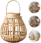 Hanging Lantern Bamboo Woven Candlestick Xmas Halloween Season - Image 6