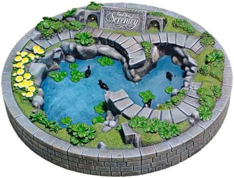 Kai Dream Fairy Garden Pond Decoration - Solar Miniature Fairy Garden Figurines & Accessories, Serenity Theme Outdoor Garden Ornament for Patio, Yard, Housewarming Gift by KaiDream