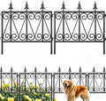 AMAGABELI GARDEN & HOME 5 Panels 24in(H)×10ft(L) 0.4 Inch Wire Diameter Decorative Garden Fences and Borders for Dogs No Dig Metal Garden Edging Border Animal Barrier Fencing for Flower Bed Yard Patio by AMAGABELI+GARDEN+%26+HOME
