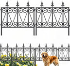 AMAGABELI GARDEN & HOME 5 Panels 24in(H)×10ft(L) 0.4 Inch Wire Diameter Decorative Garden Fences and Borders for Dogs No Dig Metal Garden Edging Border Animal Barrier Fencing for Flower Bed Yard Patio by AMAGABELI+GARDEN+%26+HOME