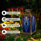 Solar Lantern Midnight Blue Violet Wolf Outdoor Waterproof Garden Hanging Lantern Solar Powered Lighting Outside Solar Light for Patio Yard Camping, Gifts for Women Mom - Image 3