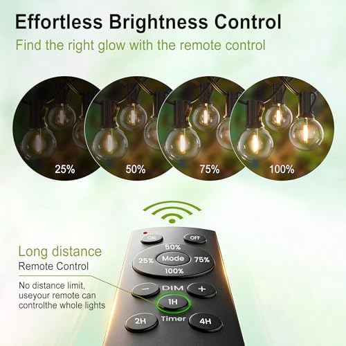 Outdoor String Lights Waterproof 300FT with Remote Patio Lighting for Porch - Image 3