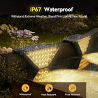 TECKNET Solar Step Lights for Outside, 2 Modes Brightness Adjustable, 24 LEDs Solar Stair Lights Outdoor, IP67 Waterproof + 416 LED Solar Lights Outdoor Waterproof, 300° Angle & 3 Lighting Modes Moti - Image 7