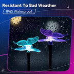 GIGALUMI Solar Garden Lights Outdoor Waterproof Butterfly Path Lights 6 Pc - Image 5