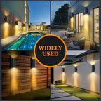 Solar Wall Lights Outdoor, Up & Down Modern Sconce Lights 2 Pack - Image 7