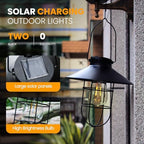 4 Pack ‌Solar Lanterns Outdoor Waterproof Ideal as Gifts for Women, Mothers and Wife.Vintage-Style Hanging Solar Lights Suitable for Outdoor Use in Yards, Patios, Backyards and Porches. - Image 3