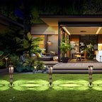 JJX Solar Pathway Lights, 6 Pack Outdoor Walkway Solar Lights for Yard Outside, Warm Light LED Landscape Light Waterproof IP65 Auto On/Off for Lawn Sidewalk - Image 6