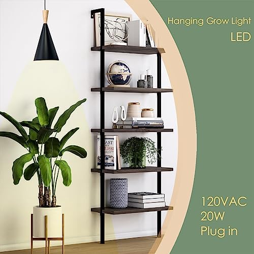 Hanging Grow Light, 20W Full Spectrum Pendant Grow Lights 15FT Power Cord, Decorative Grow Light for Indoor Plants, Flowers, Garden (Ceiling Mounted Hooks&Wall Mounted Bracket Included) - Image 2