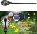 Asixxsix Solar Lights Outdoor, 96 LEDs Solar Torch Light with Flickering Flame, Water Proof Landscape Lighting Dusk to Dawn Auto On/Off for Outside Patio Pathway Yard Decoration - Image 3