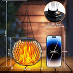 TomCare Solar Lanterns Outdoor 4 Pack Flickering Flame Metal Hanging Lights - Image 2