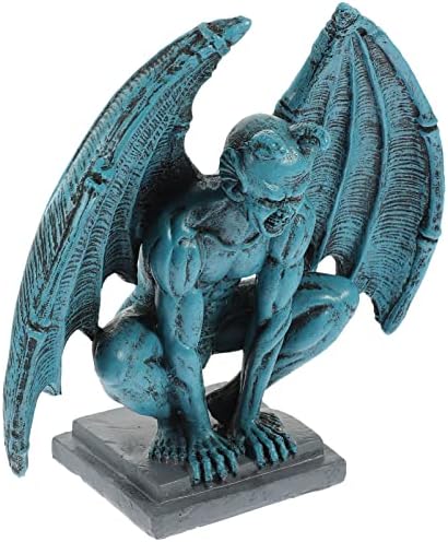 HOMSFOU Gargoyle Statue Devil Gothic Statue Outdoor Statues Home Decoration Figurines for Outdoors Outdoor Decor Gargoyle Figure Garden Decor Garden Statues Resin Demon Coat Hanger by HOMSFOU