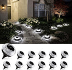 Solar Driveway Lights 12 Pack, Solar Walkway Lights Outdoor IP67 Waterproof, Solar Ground Lights Lighting for Yard Path Step Sidewalk Stair Pathway（White） by Unknown