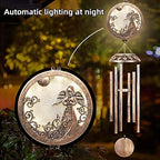 FSVGYY Solar Angel Memorial Wind Chime 33 Inch Deep Tone Outdoor - Image 5