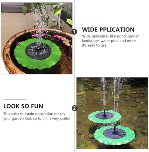 Solar Bird Bath Fountain Floating Lotus-Leaf Solar Water Fountain with Nozzle for Garden Pond Decoration Outdoor Pump - Image 6